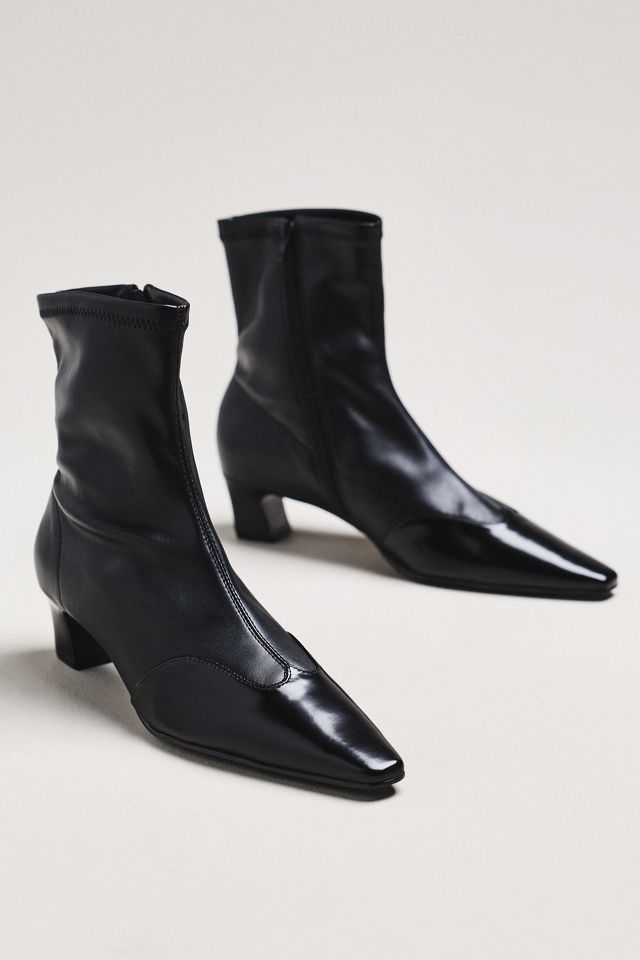 Maeve Cap-Toe Stretch Ankle Boots #1