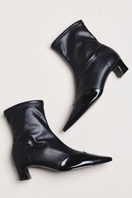 Maeve Cap-Toe Stretch Ankle Boots