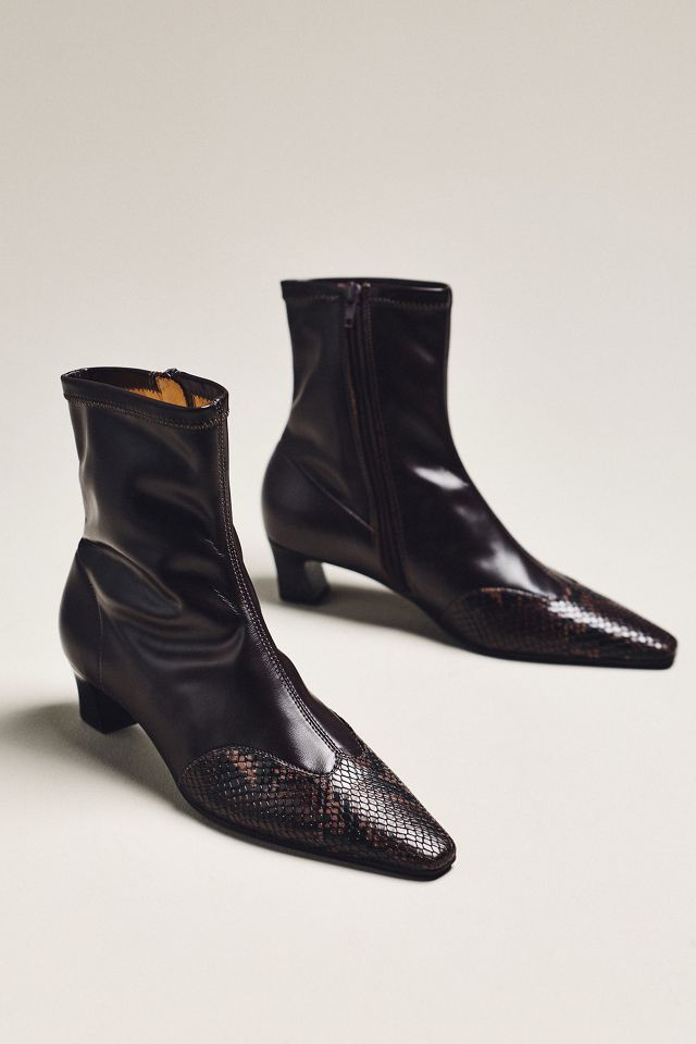 Maeve Cap-Toe Stretch Ankle Boots #1