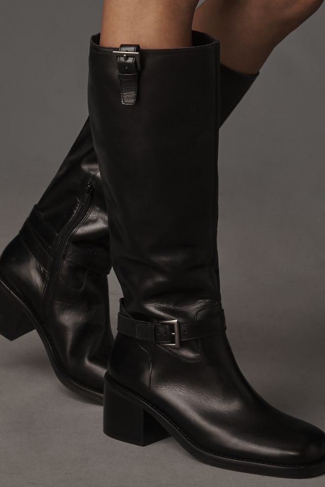 Maeve Mod Buckle Block-Heel Boots #1