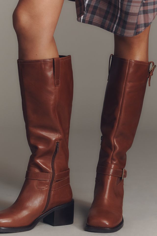Maeve Mod Buckle Block-Heel Boots #1