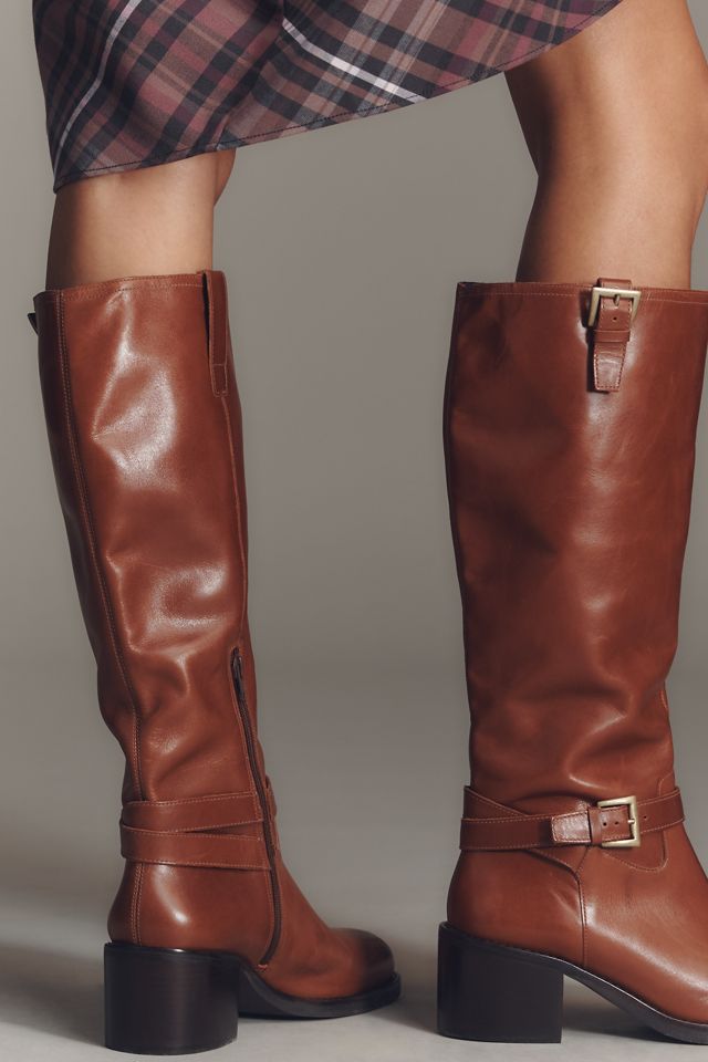 Maeve Mod Buckle Block-Heel Boots #2