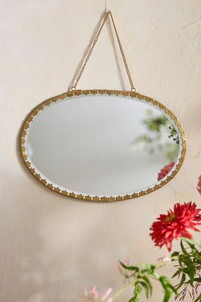 Filigree Oval Mirrored Sign #2