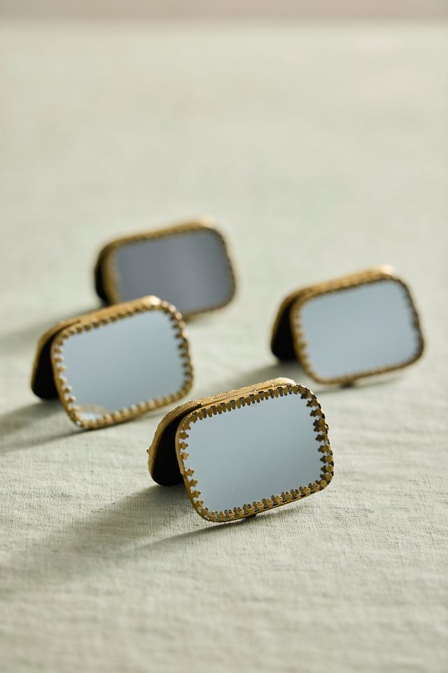 Filigree Mirrored Table Signs, Set of 4 #3