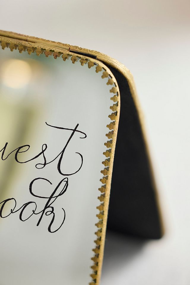 Filigree Mirrored Table Sign, Large #1