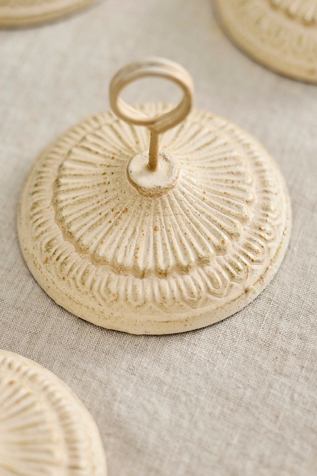 Ivory Iron Place Card Holders, Set of 6 #1