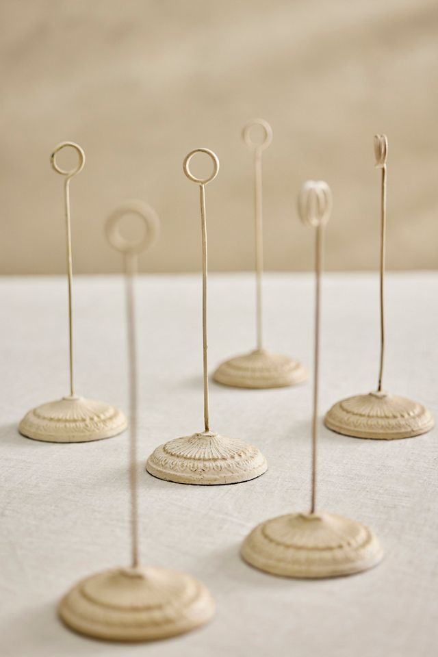 Ivory Iron Place Card Holders, Set of 6 #2