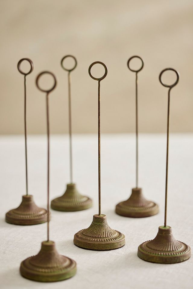 Verdigris Iron Place Card Holders, Set of 6 #2