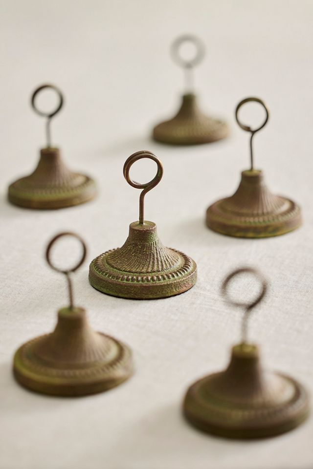 Verdigris Iron Place Card Holders, Set of 6 #3