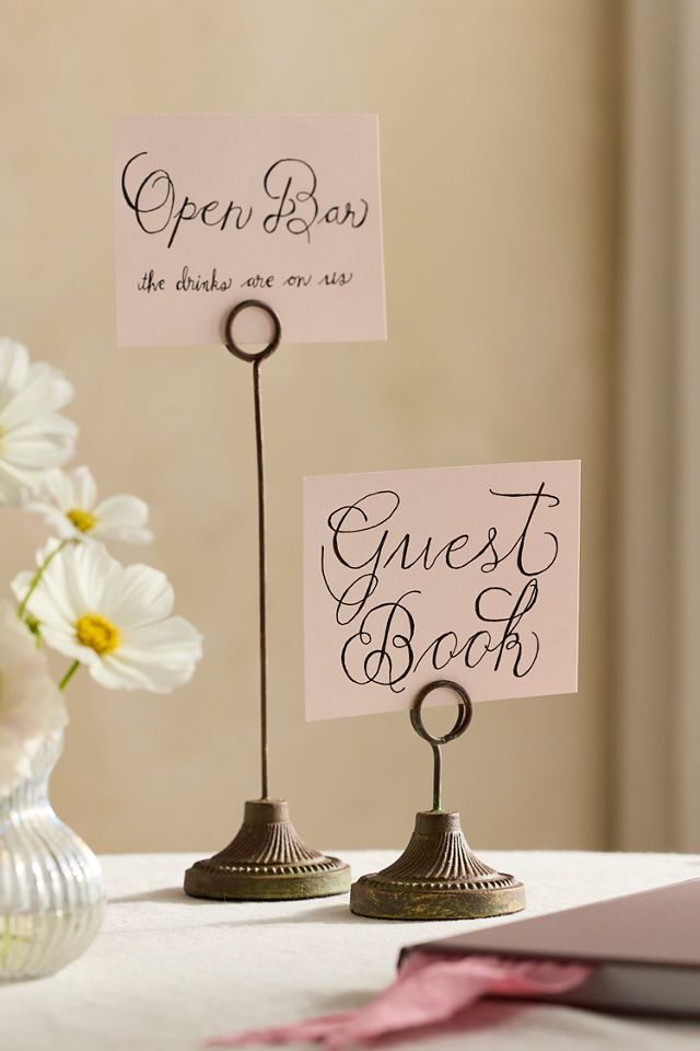Verdigris Iron Place Card Holders, Set of 6 #4