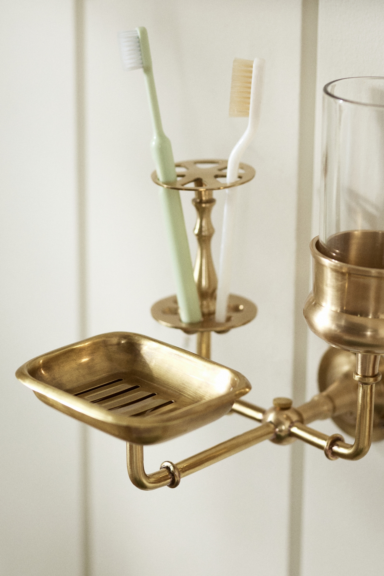 Brass Bathroom Organizer