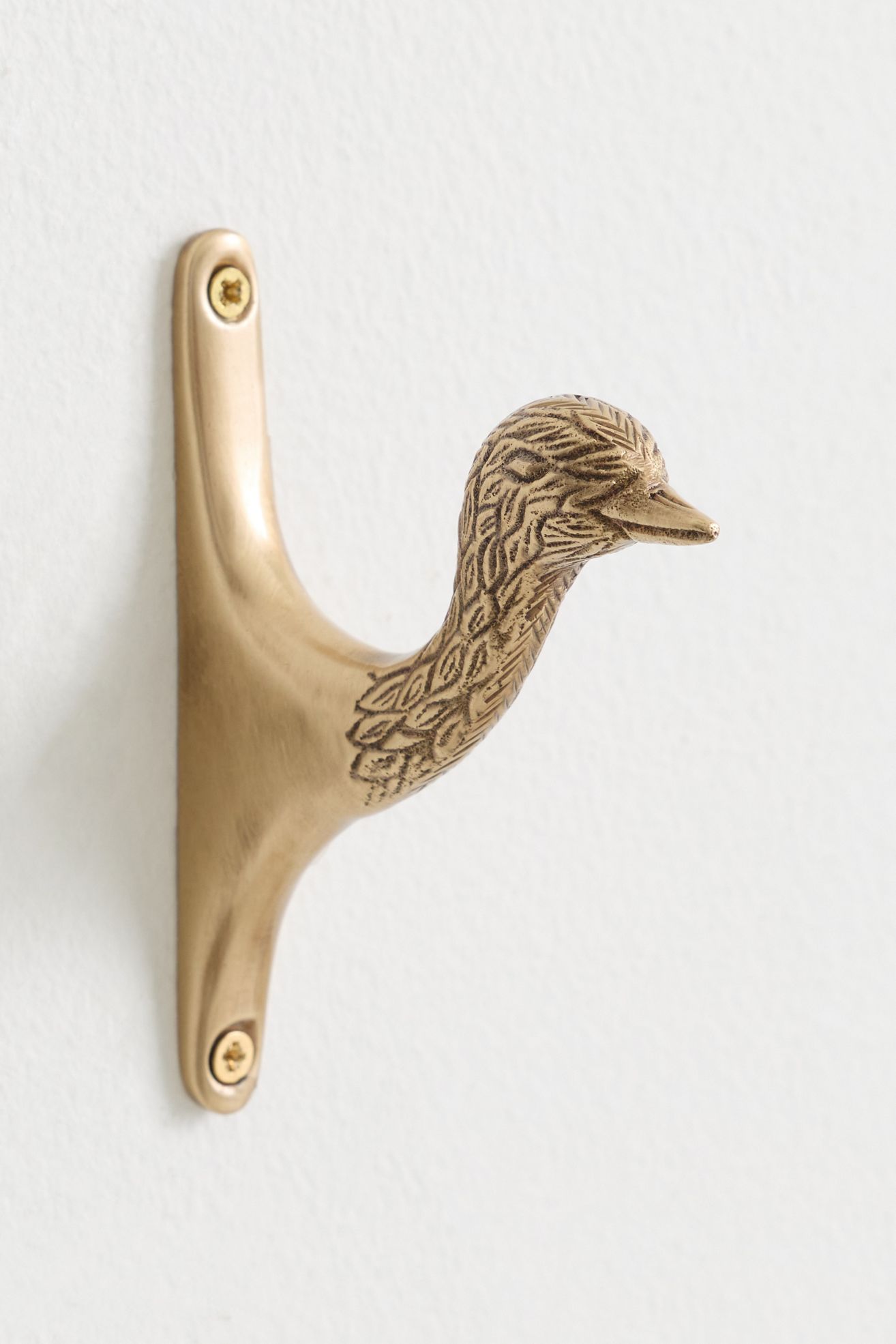 Mallard Duck Bath Hook - Aged Brass, Standard, One Size