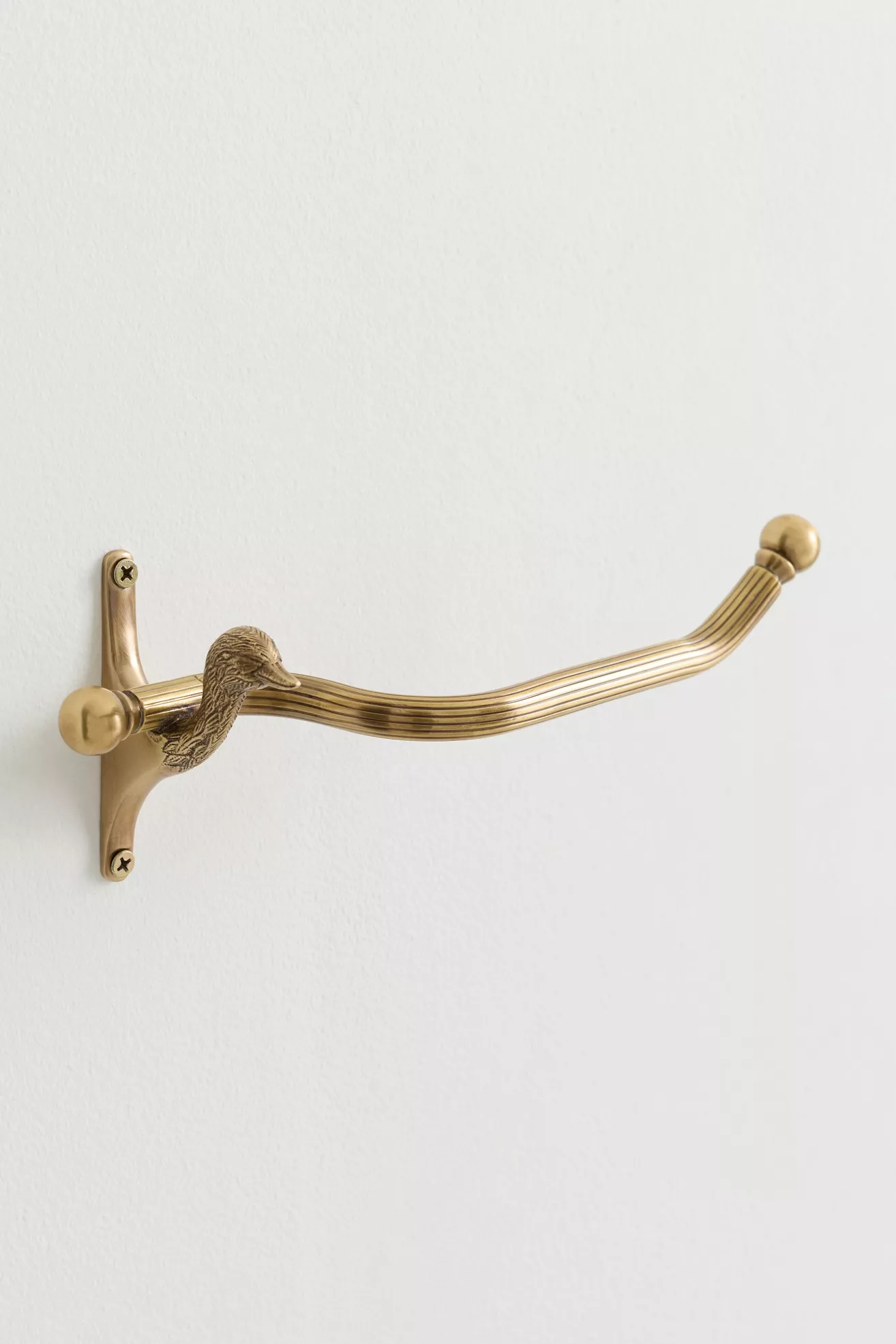 Mallard Duck Brass Toilet Paper Holder