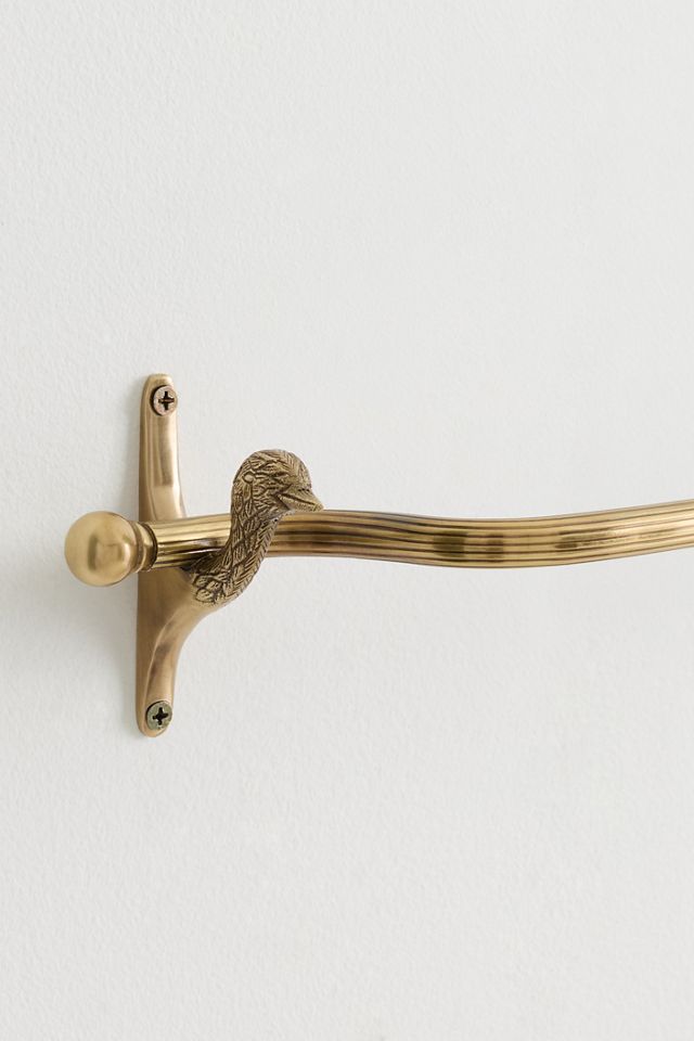 Mallard Duck Brass Towel Bar #2