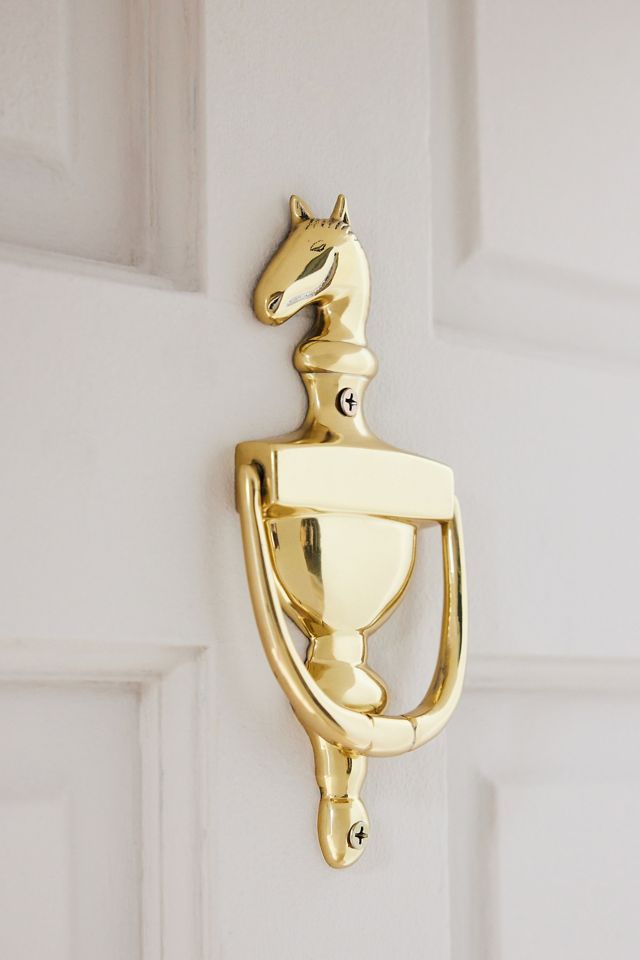 Horse Bust Brass Door Knocker #1