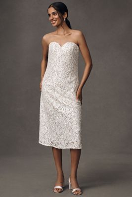 Helsi Francine Strapless Sweetheart Sequin Midi Dress