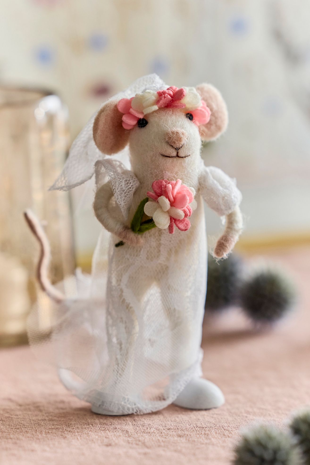 Casual Bride Mouse Felt Critter - Multi, Standard, One Size