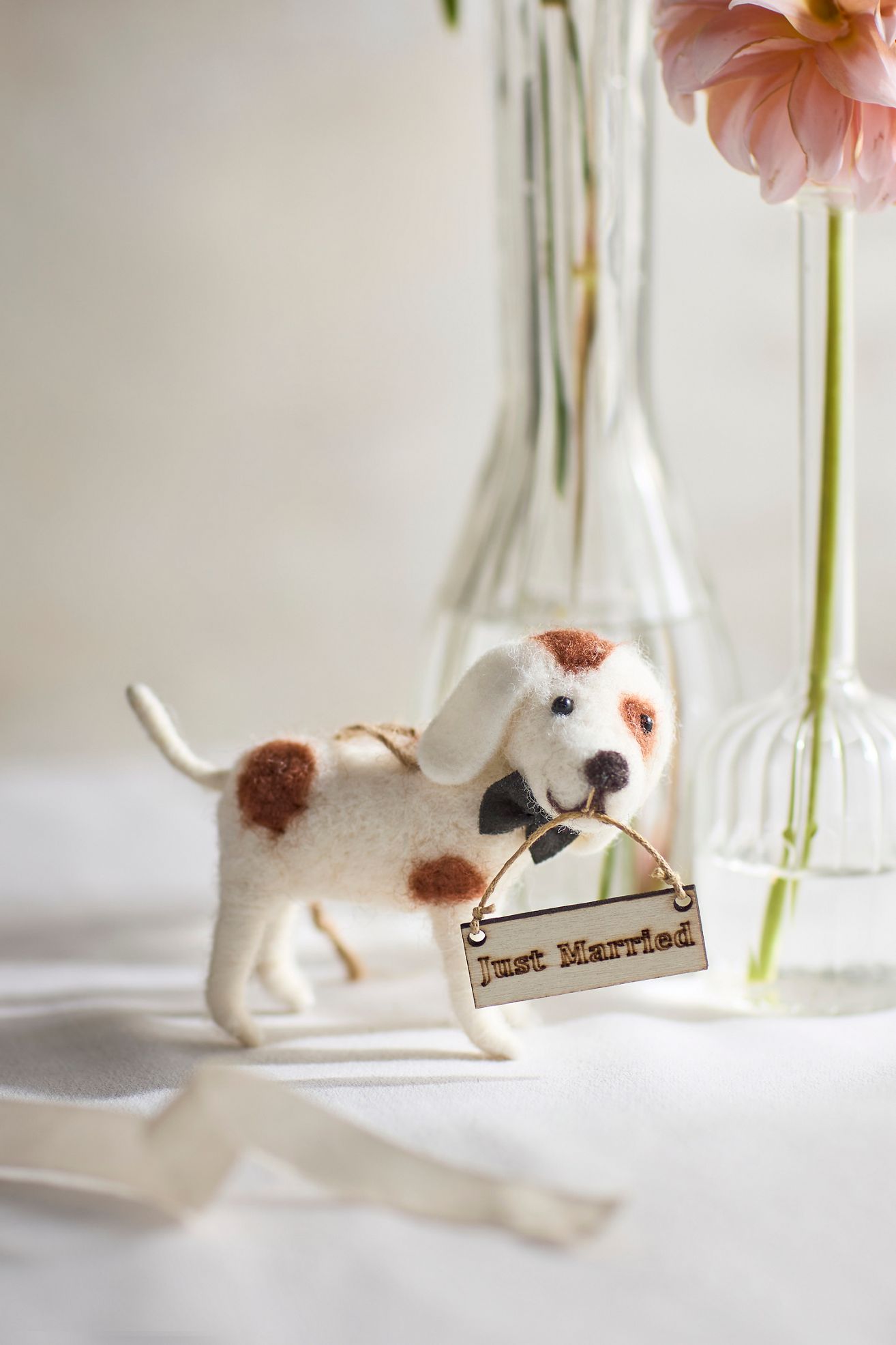 Just Married Dog Felt Critter - Multi, One Size