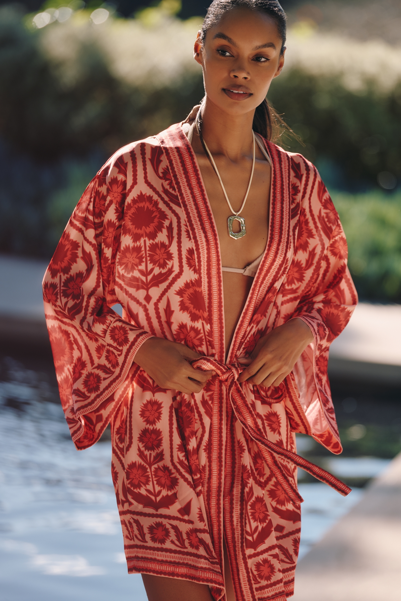 Omika Short Floral Robe