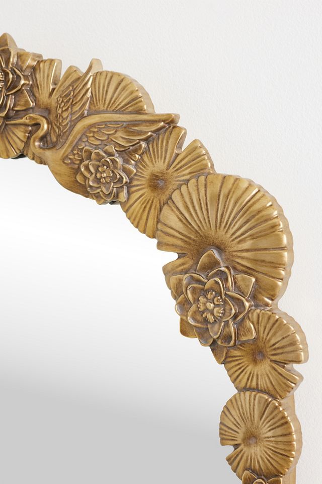 Sabrina Ornate Floral Bird Arch Wall Mirror #2