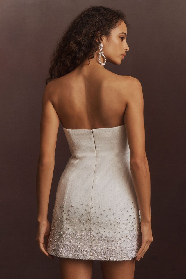BHLDN Strapless Beaded Mini Dress #1