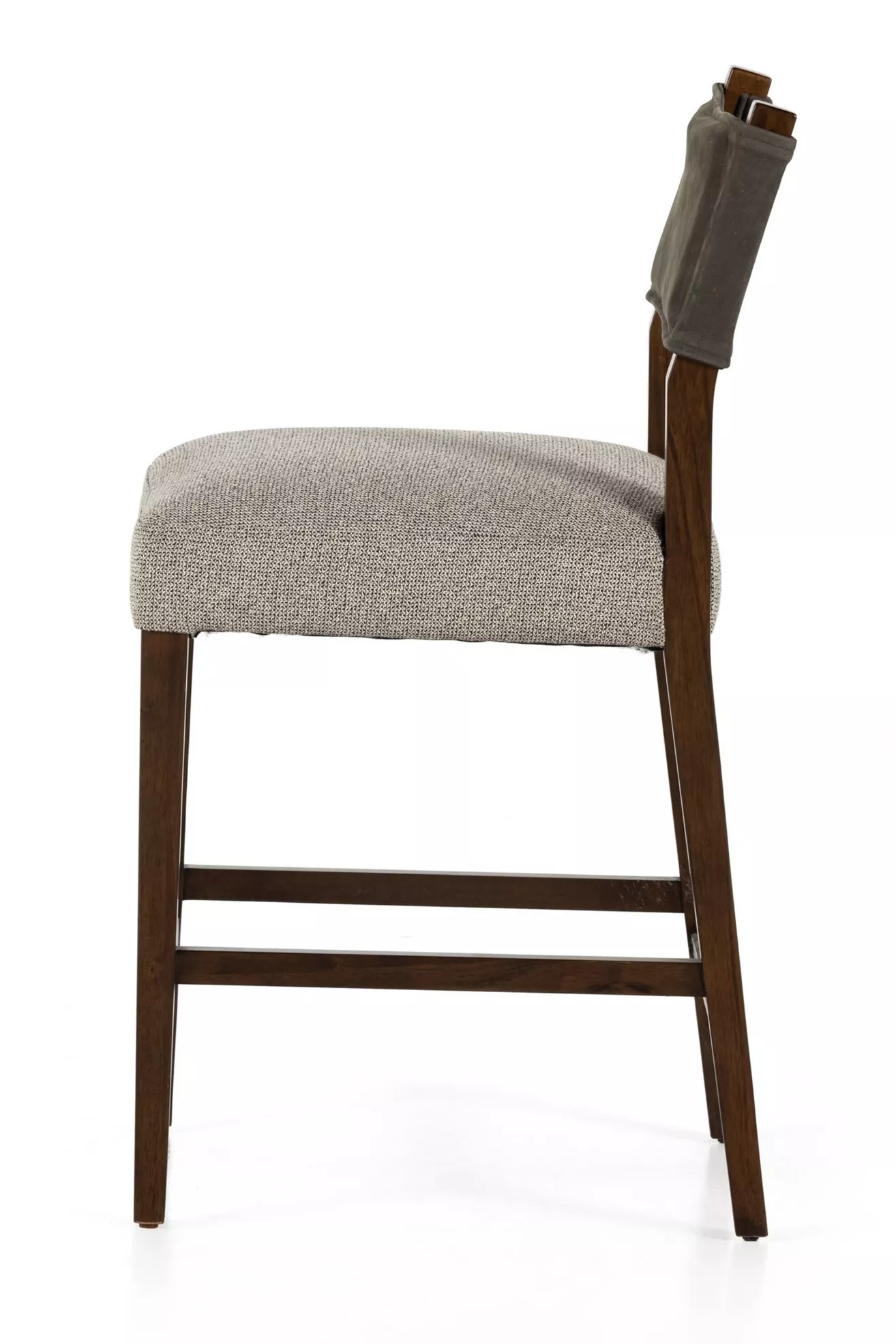 Rear-right perspective of Ferris leather counter stool