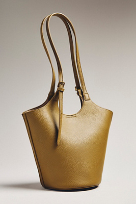 Antik Kraft Pebbled Bucket Bag In Green