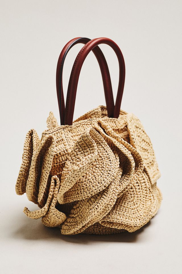 Farm Rio Raffia Floral Shoulder Bag | Anthropologie