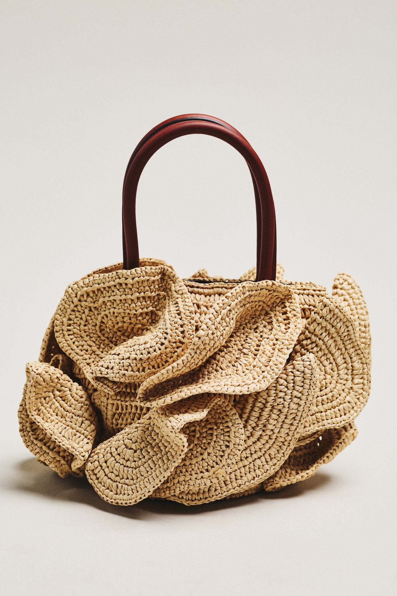 Farm Rio Raffia Floral Shoulder Bag
