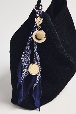 By Anthropologie Heritage Bow Bag Charm In Blue