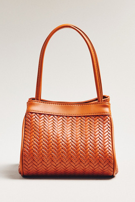 By Anthropologie Mini Top-handle Boxy Tote In Sand