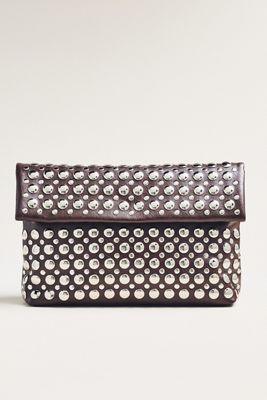 Studded Foldover Clutch