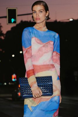 Studded Foldover Clutch