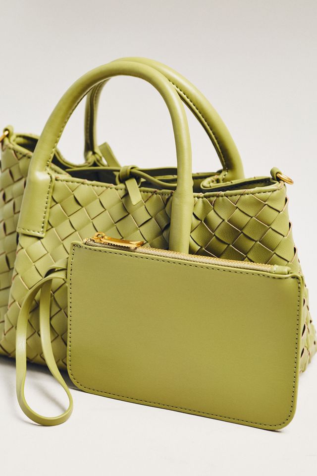 Mini Top-Handle Woven Tote with Wallet #2