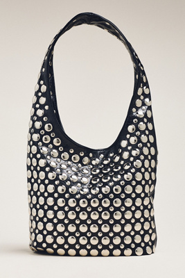 By Anthropologie Studded Shoulder Bag In Black