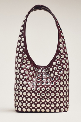 By Anthropologie Studded Shoulder Bag In Purple