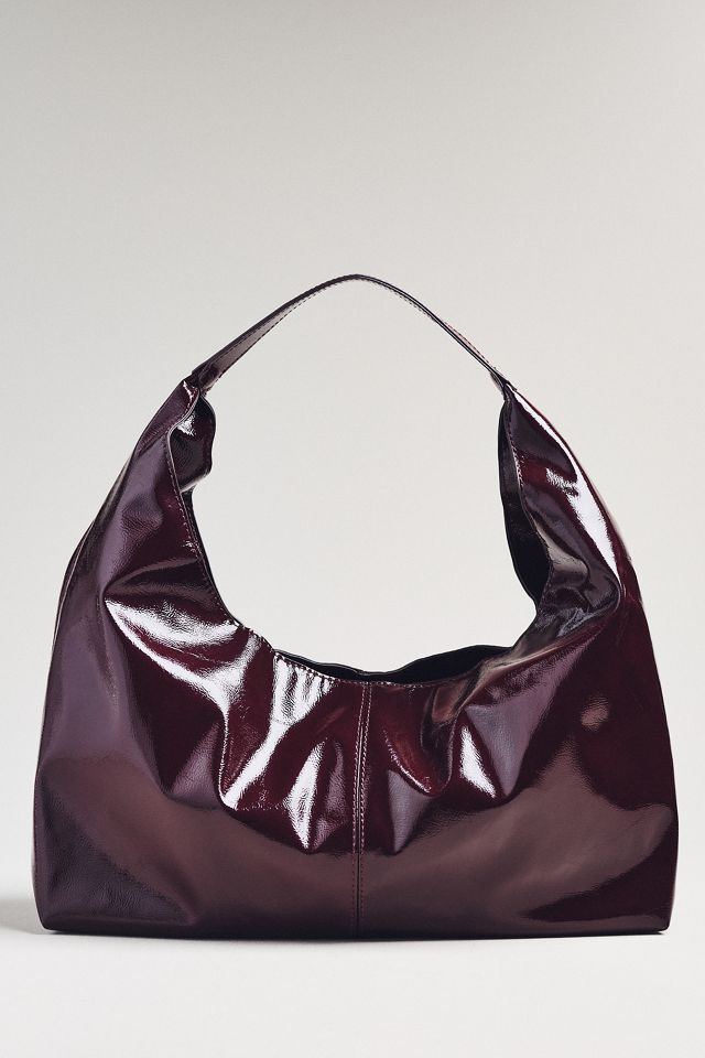 Shiny Faux-Leather Tote #1