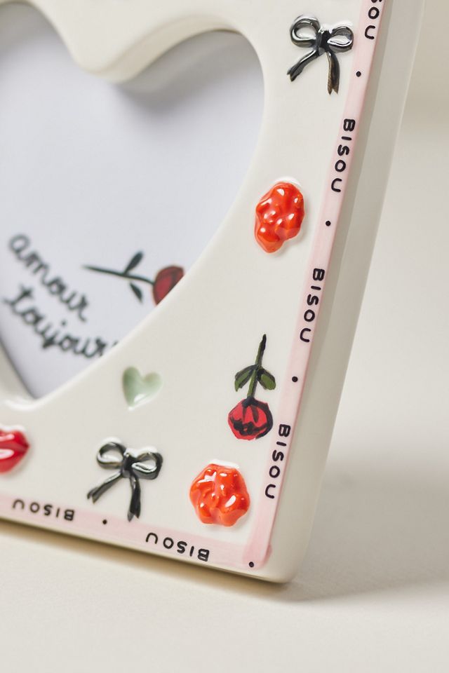 Amour Ceramic Heart Picture Frame #1