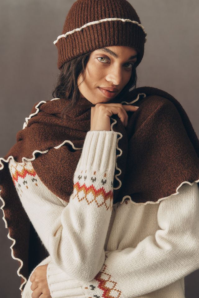 Maeve Lettuce Edge Scallop Scarf #1