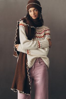 Maeve Lettuce Edge Scallop Scarf