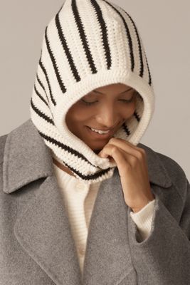 By Anthropologie Knit Striped Balaclava
