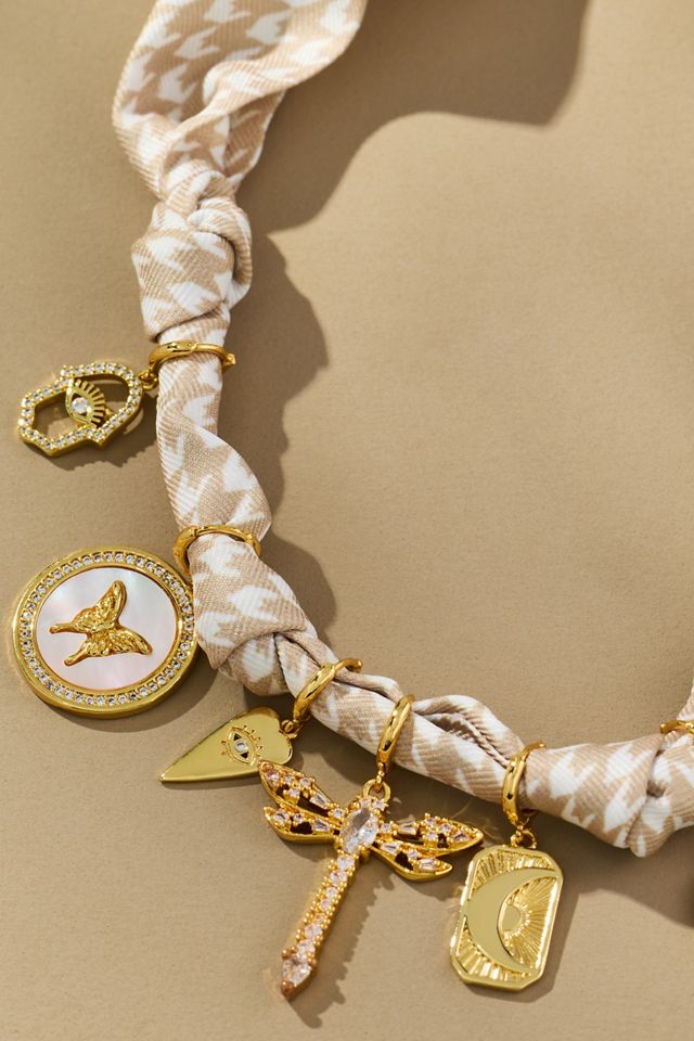Gemelli Charm Scarf Necklace