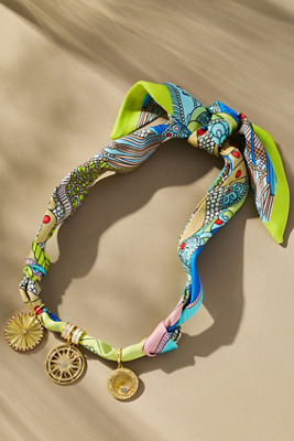 Gemelli Scarf Charm Necklace In Multi