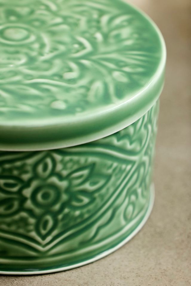 Enamelware Cookie Tin, Mint #1
