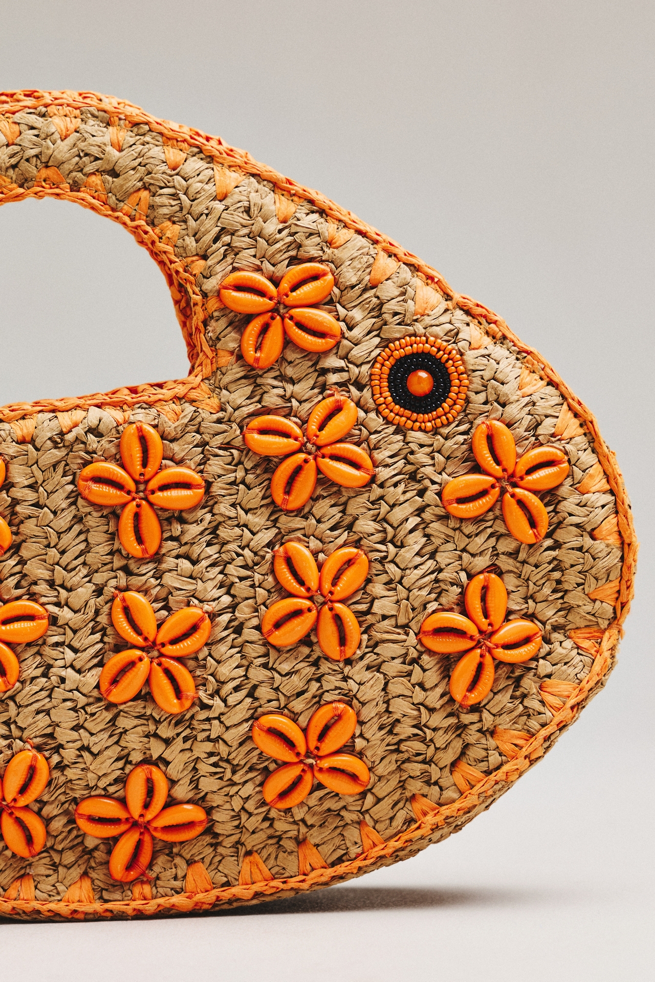 SIMONMILLER Puka Fish Raffia Bag