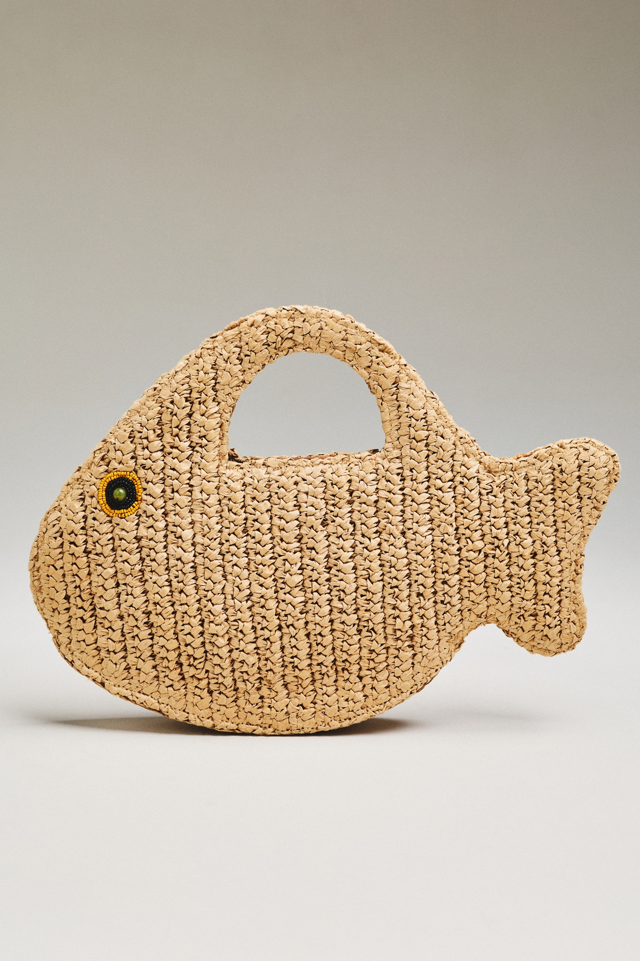 SIMONMILLER Puka Fish Raffia Bag
