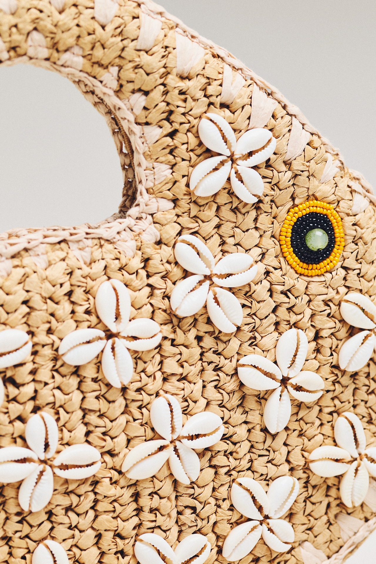 SIMONMILLER Puka Fish Raffia Bag