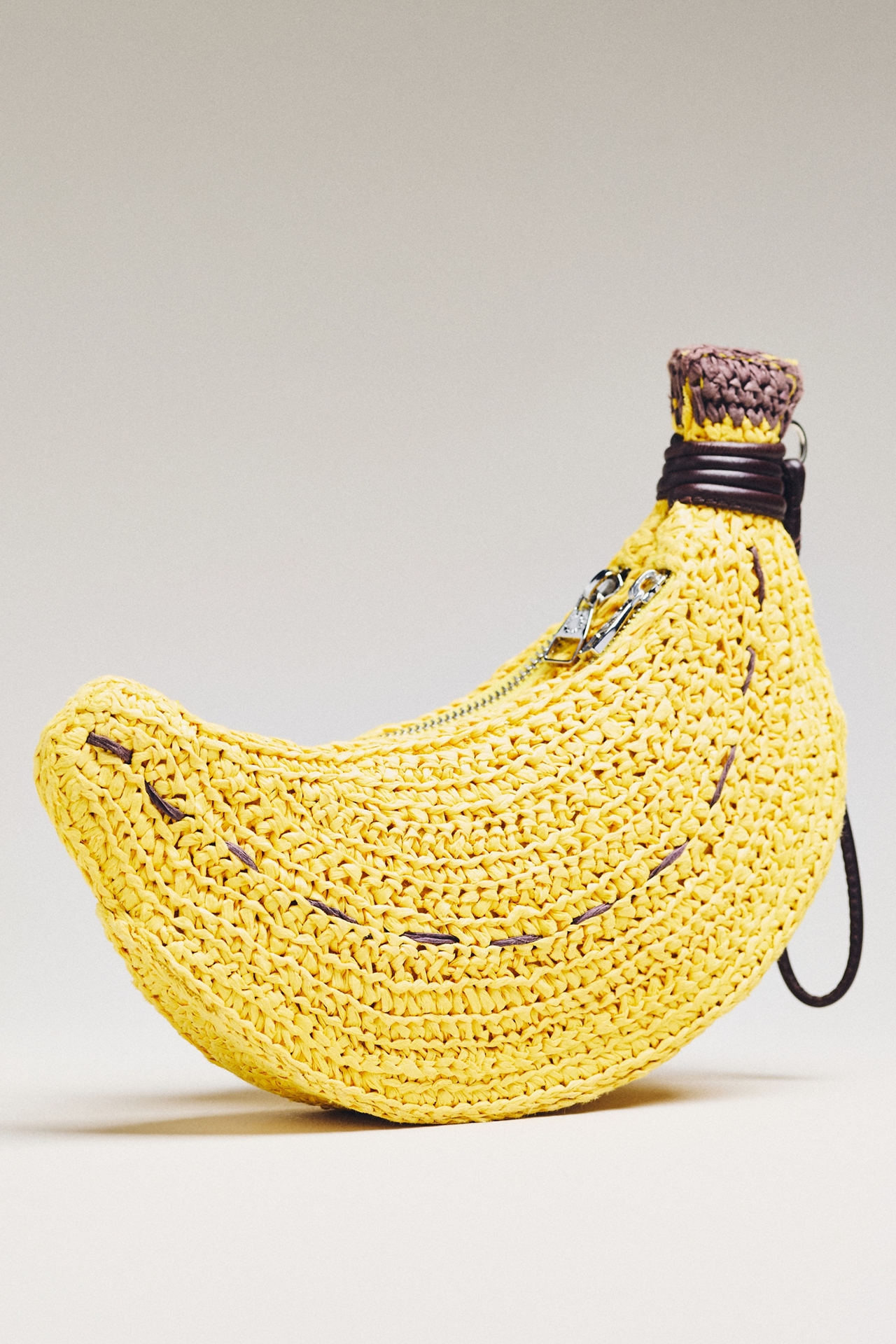 SIMONMILLER Banana Bunch Raffia Wristlet