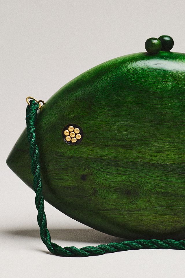 SIMONMILLER Carved Wooden Fish Clutch #2