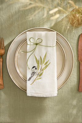 Chickadee Napkins, Set of 4